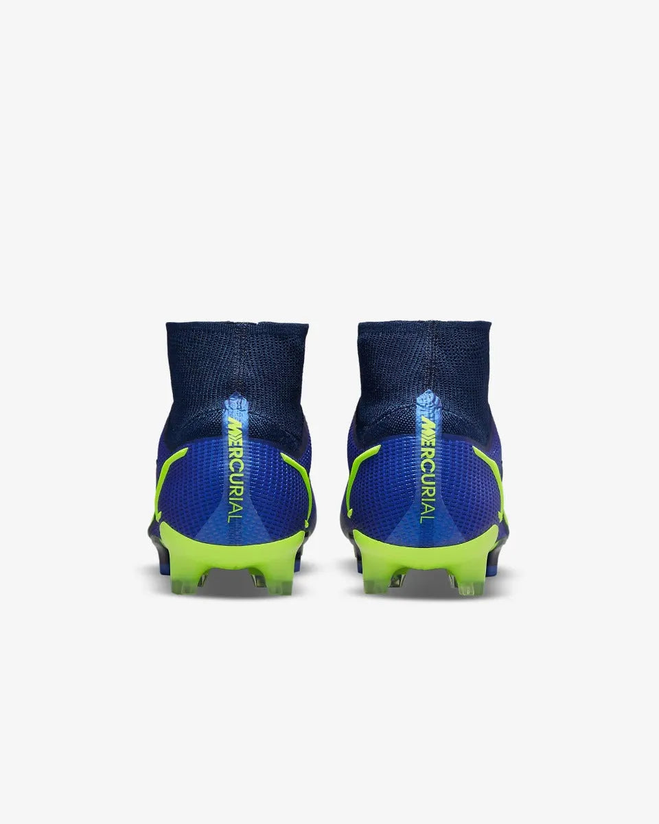 Nike Superfly 8 Elite FG - Sapphire-Volt (Pair - Back)