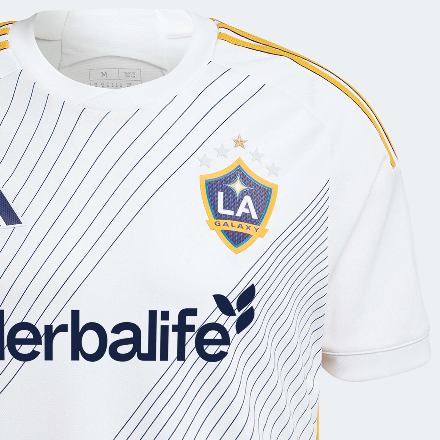 adidas 2024-25 LA Galaxy Men's Authentic Home Jersey (Detail 1)