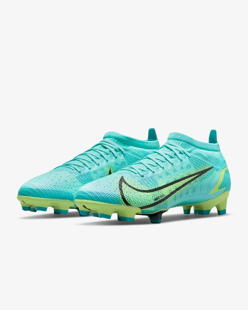 Nike Vapor 14 PRO FG - Turquoise-Lime Glow (Pair - Diagonal)