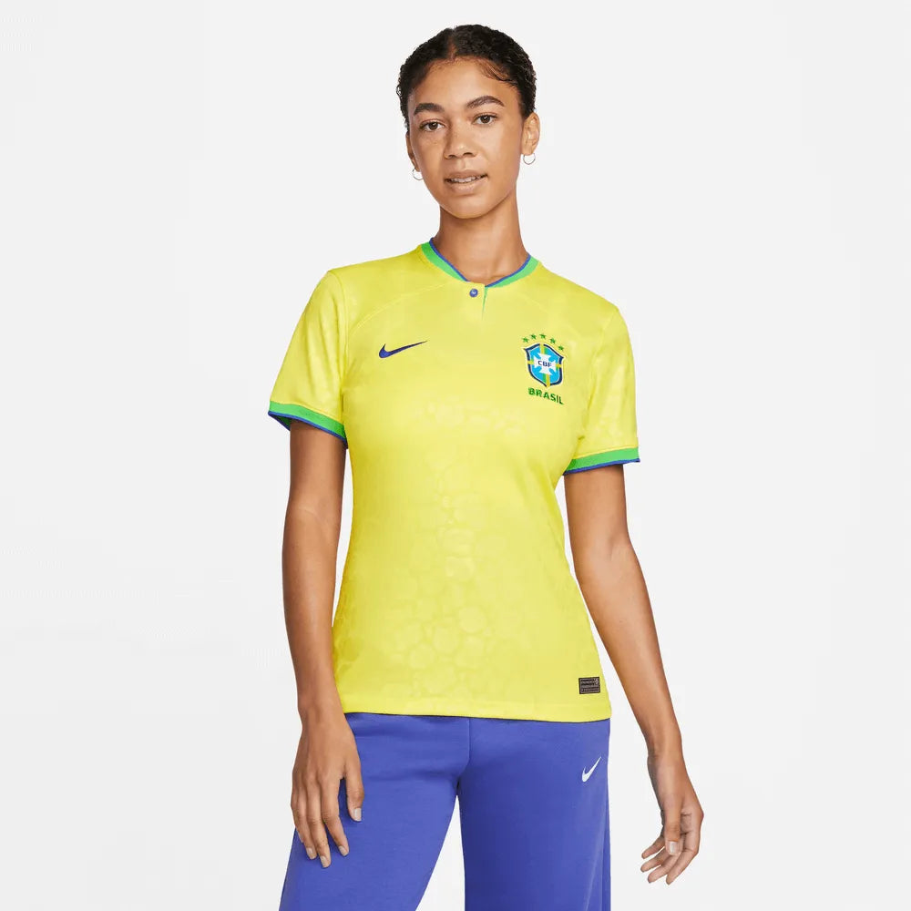 Nike 2022-23 Brazil Women's Home Jersey - Yellow (Model - Front)