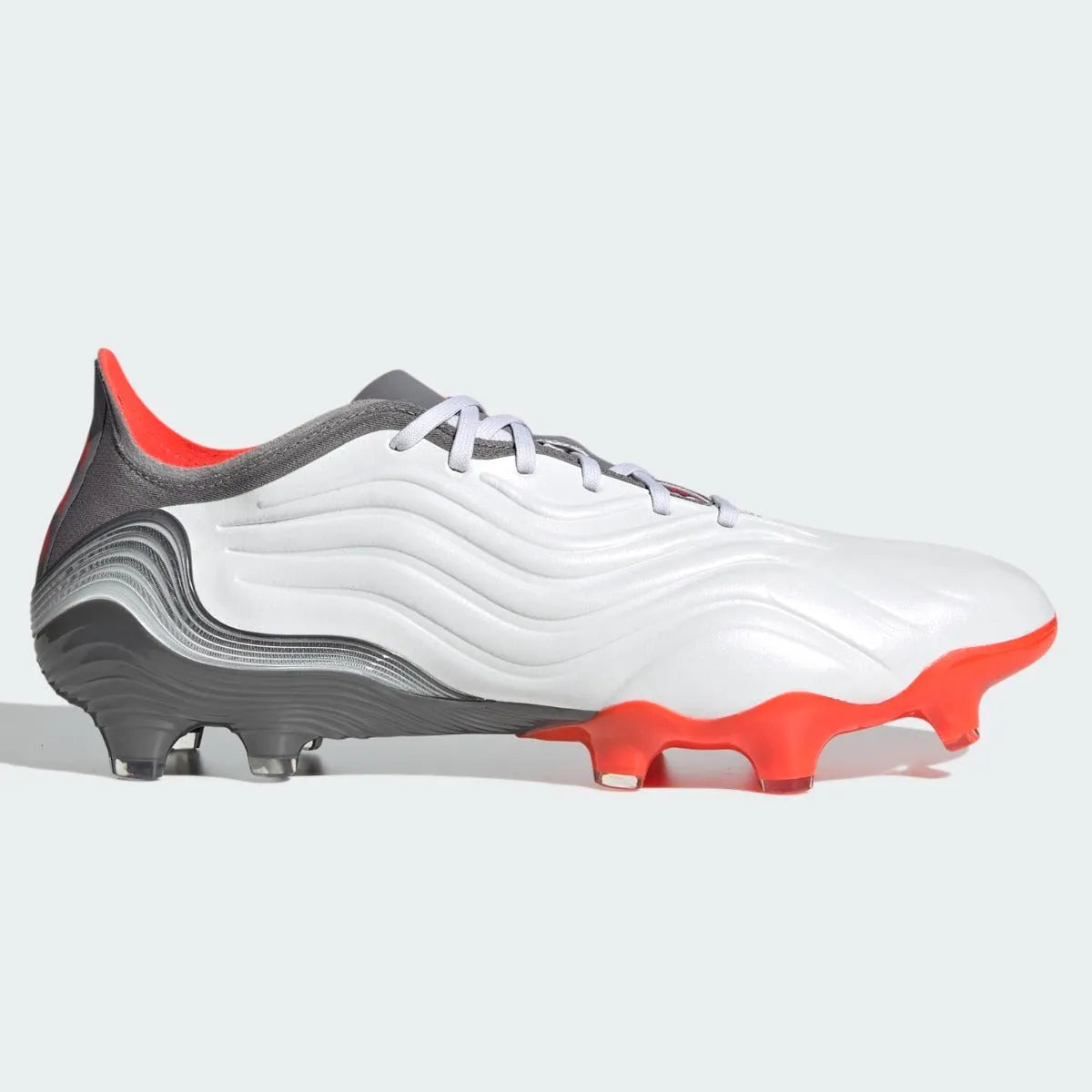 Adidas Copa Sense .1 FG - White-Grey-Solar Red (Side 1)