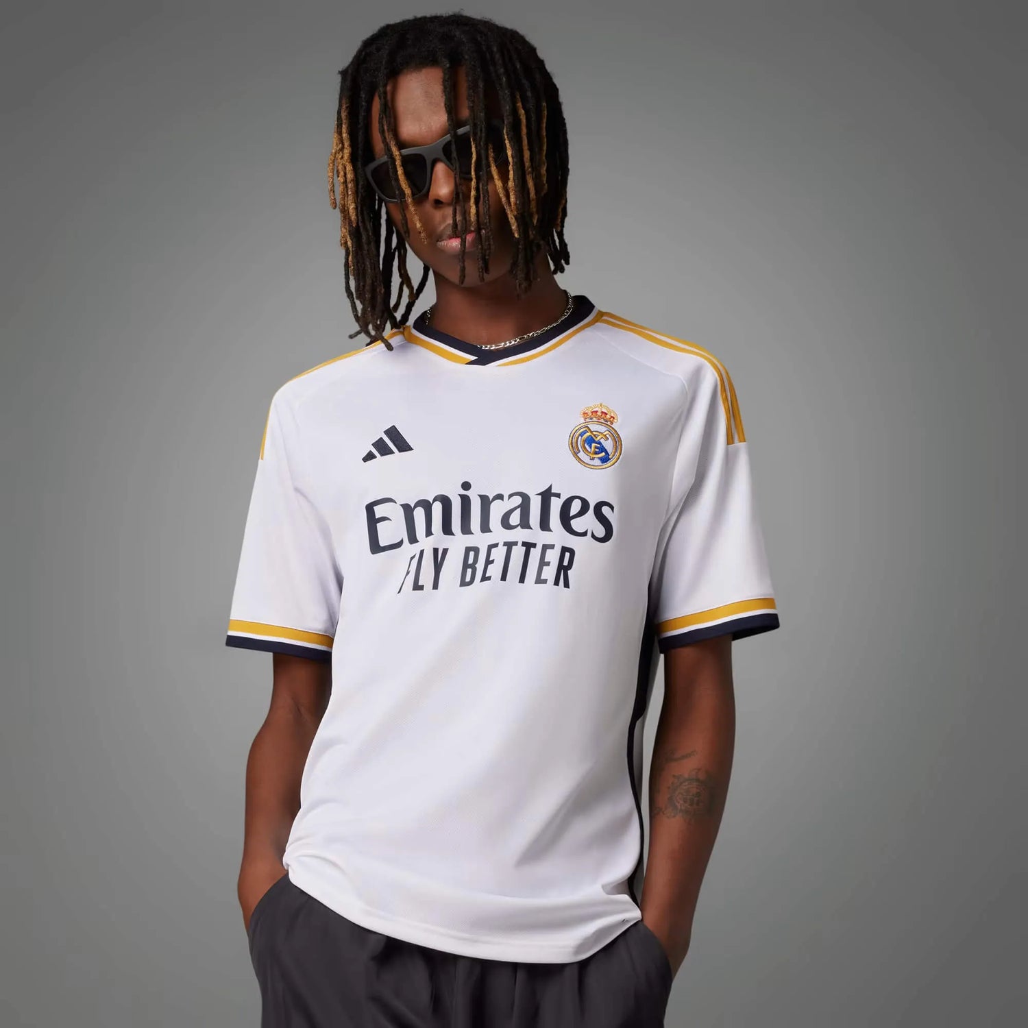 adidas 2023-24 Real Madrid Men's Stadium Home Jersey