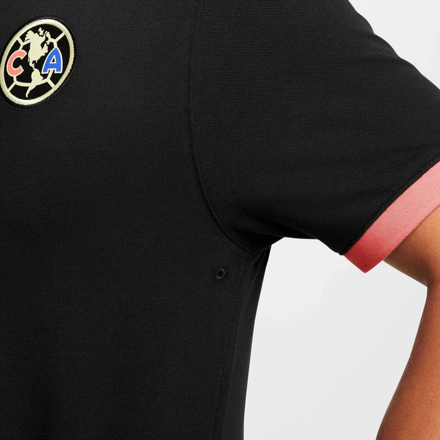 Nike 2024-25 Club America Men's Slim Polo Tee (Detail 2)