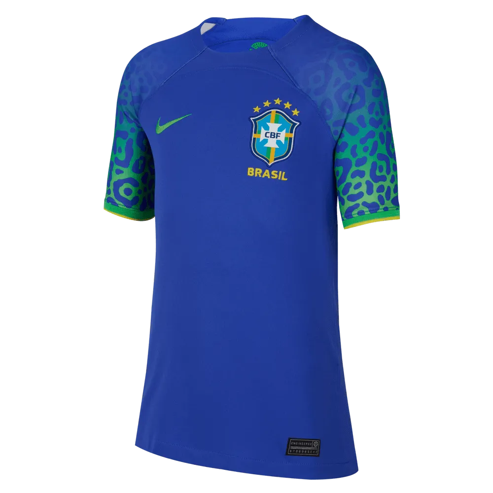 Nike 2022-23 Brazil Youth Away Jersey - Blue (Front)