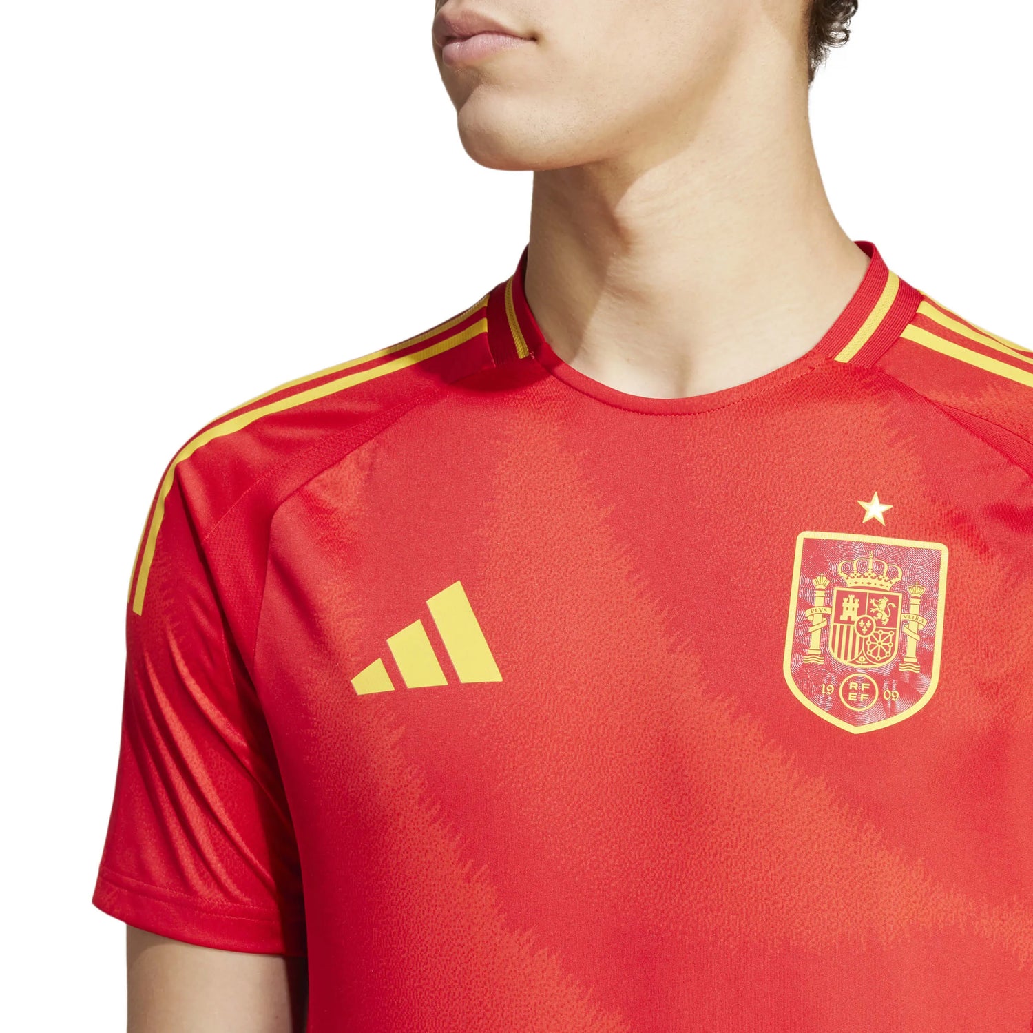 adidas 2024-25 Spain Men's Authentic Home Jersey (Detail 1)