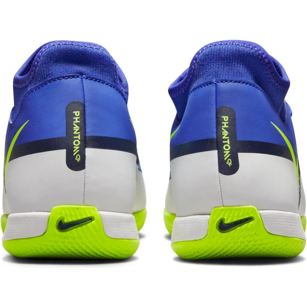 Nike JR Phantom GT2 Academy DF IC - Sapphire-Volt-Grey (Pair - Back)