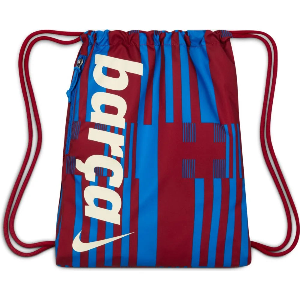 Nike 2021-22 Barcelona Stadium Gymsack - Noble Red-Soar (Front)