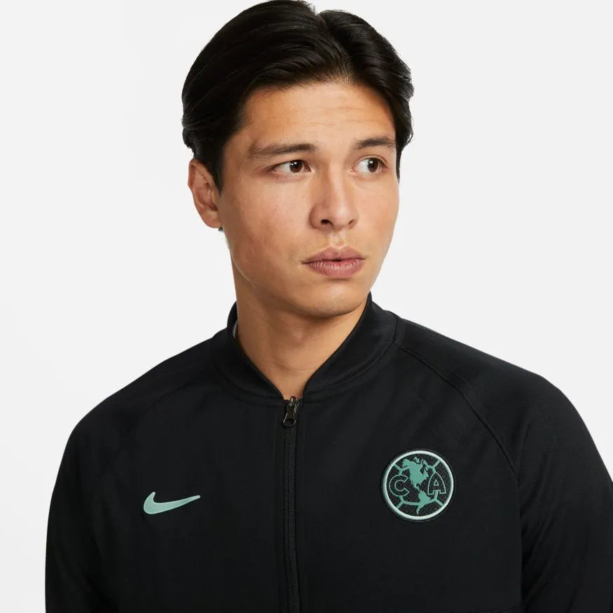 Nike 2021-22 Club America I96 Anthem Full-Zip Jacket - Black (Detail 1)