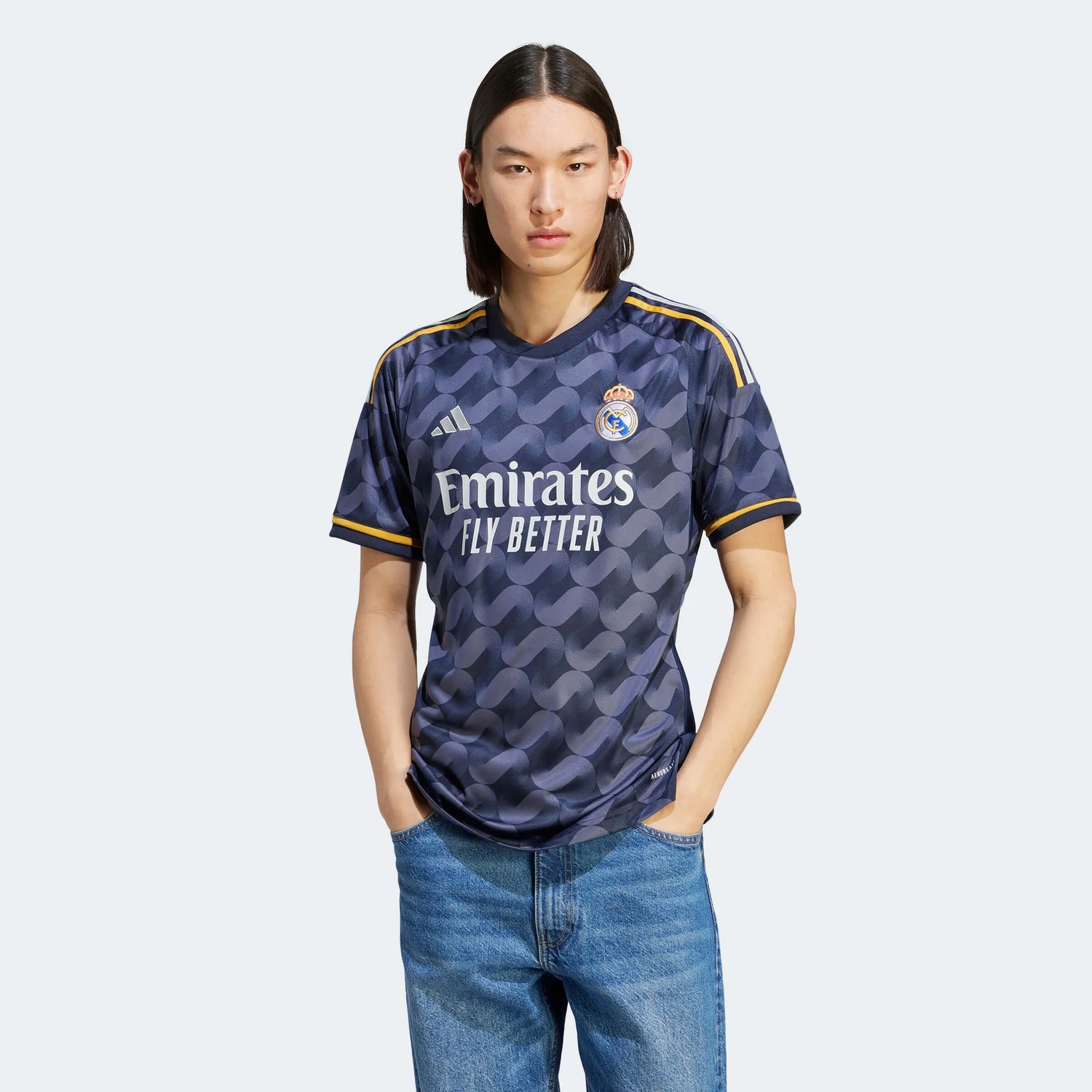 adidas 2023-24 Real Madrid Men's Stadium Away Jersey (Model - Front)