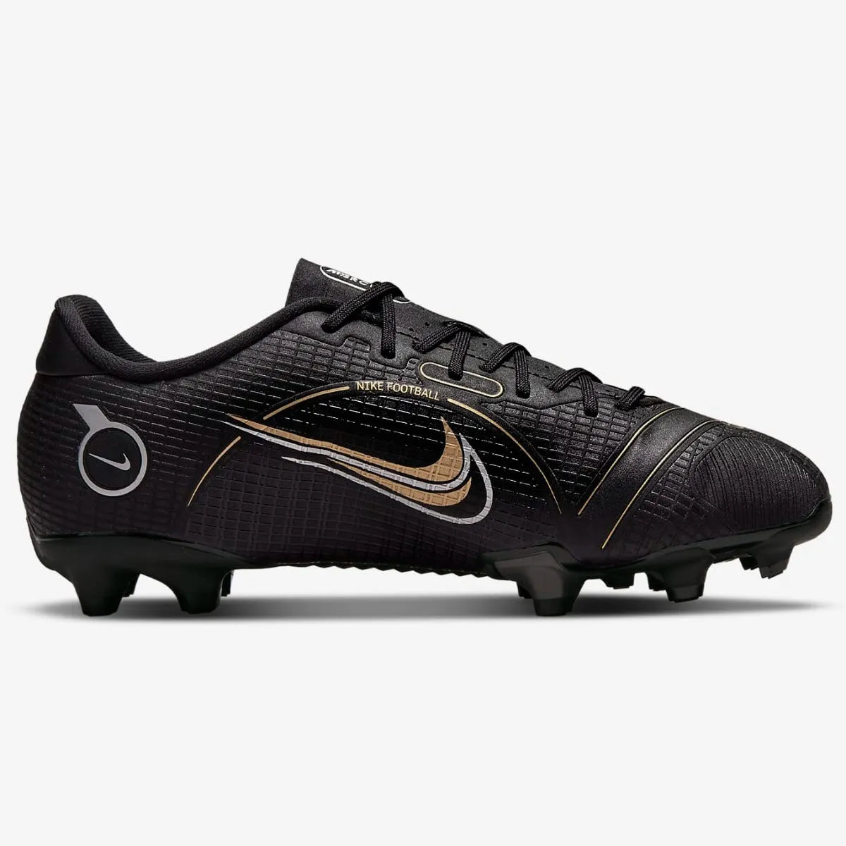 Nike Kids Vapor 14 Academy FG-MG - Black-Silver-Gold (Side 2)