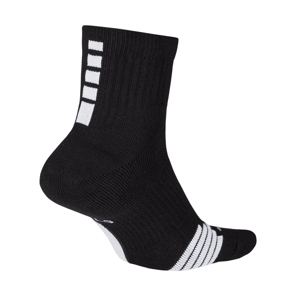 Nike Elite Socks - Black - White (Back - Lateral)