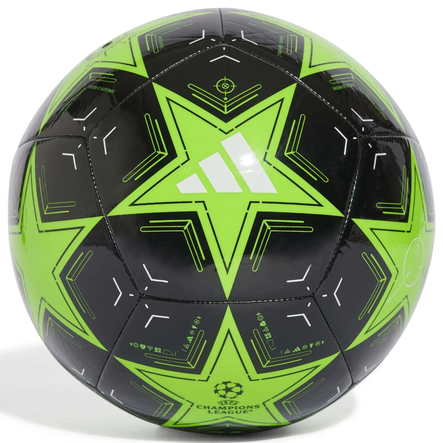 adidas 2024 UCL Club Ball Solar Green - Black - White (Back)