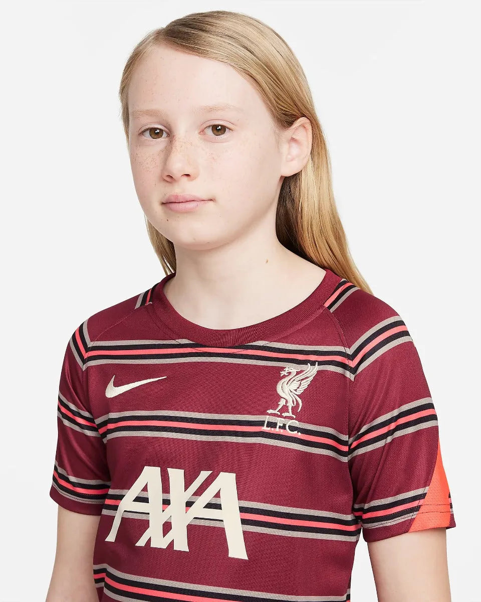 Nike 2021-22 Liverpool Youth Pre-Match SS Jersey - Team Red-Crimson (Detail 1)