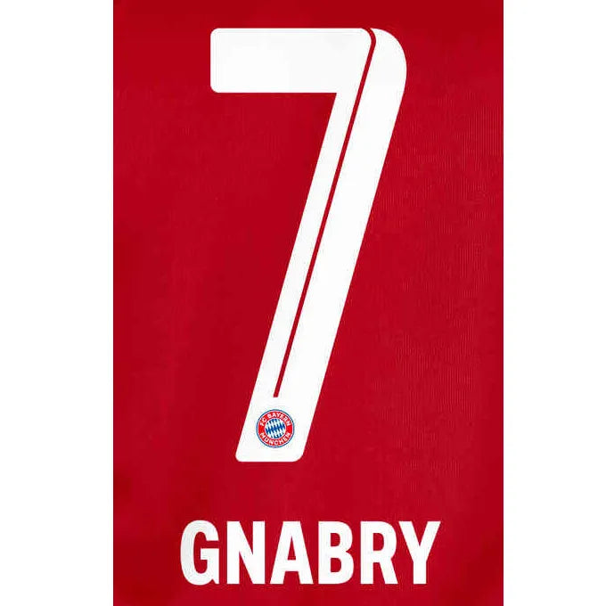 Bayern Munich 2021/22 Home Gnabry #7 Jersey Name Set (Main)