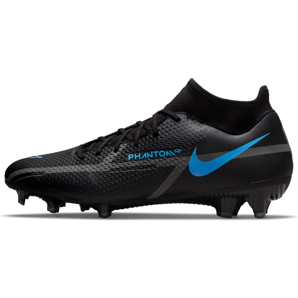 Nike Phantom Gt2 Academy DF FG-MG - Black-Blue (Side 1)