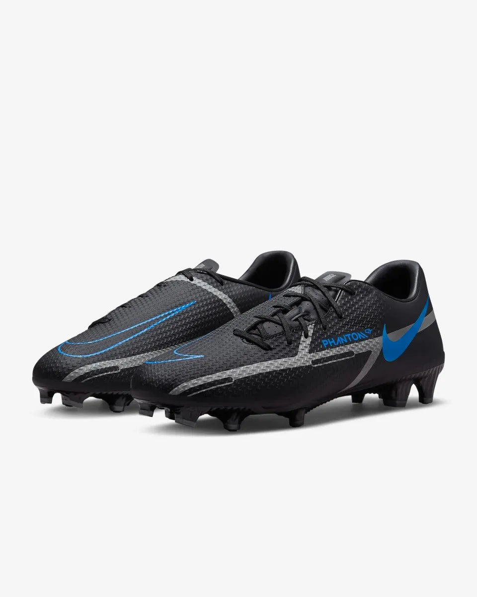 Nike Phantom GT2 Academy FG-MG - Black-blue (Pair - Diagonal)