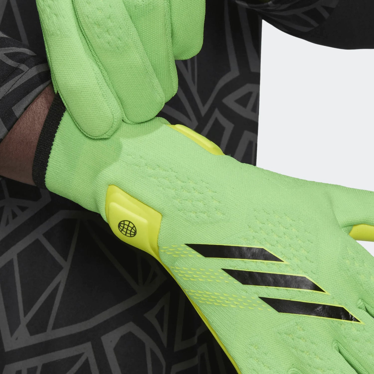 adidas X Speedportal Pro Goalkeeper Gloves - Solar Green-Black-Solar Yellow (Detail 3)