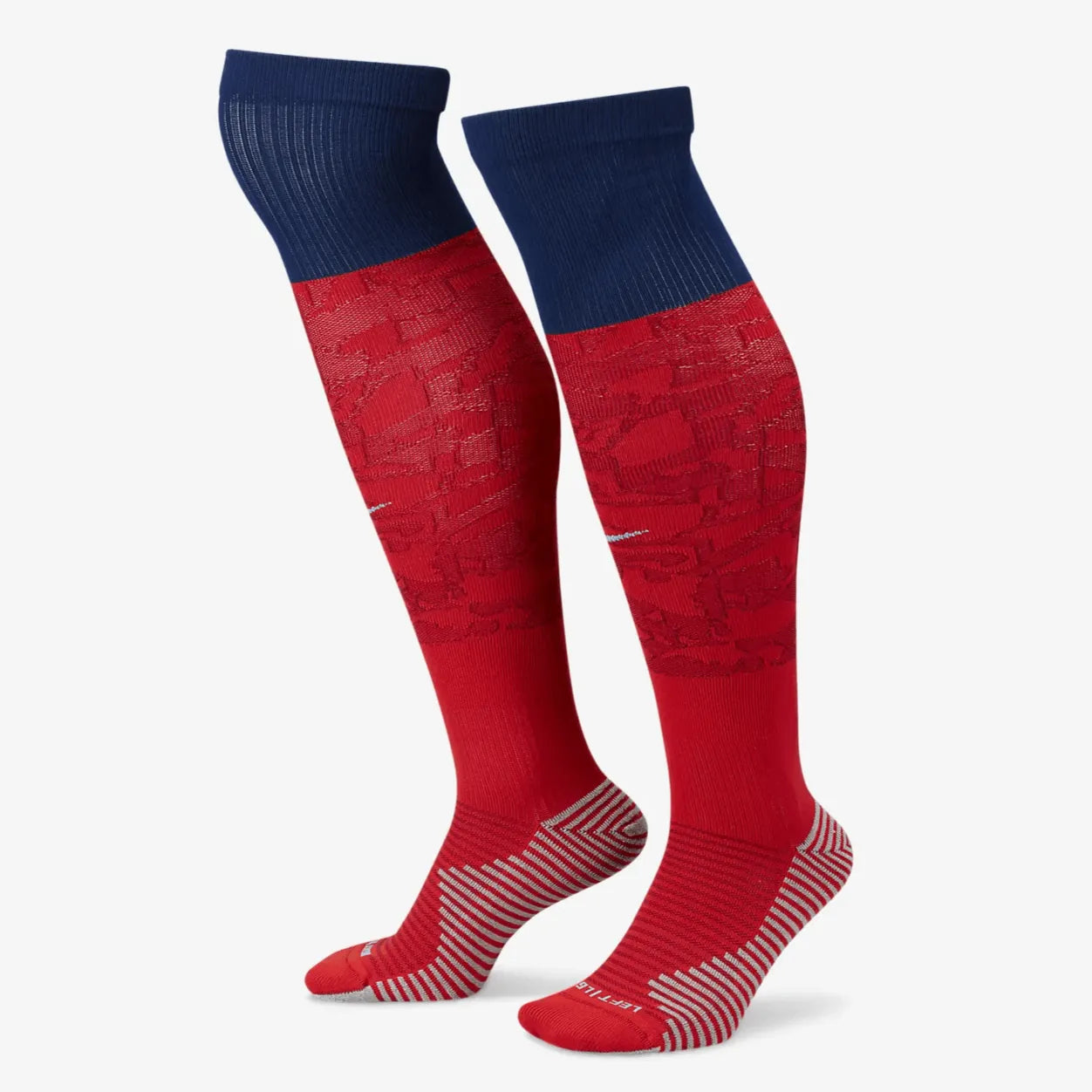 Nike 2022-23 England Strike Away Knee-High Socks - Red-Blue (Pair - Lateral)