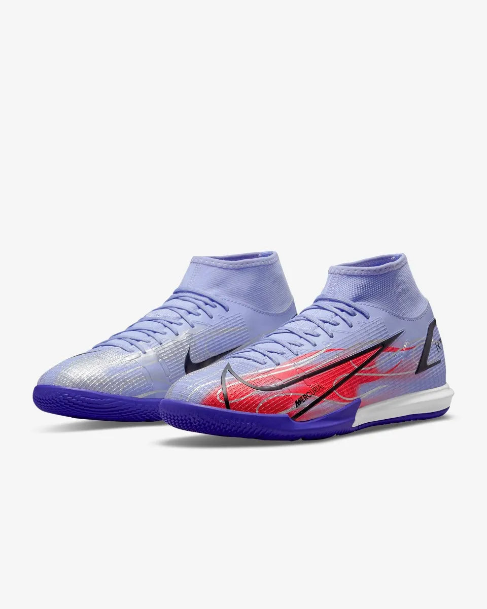 Nike Superfly 8 Academy KM IC - Light Thistle-Bright Crimson (Pair - Diagonal)