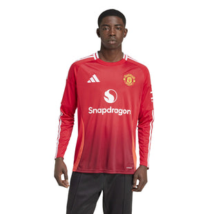 adidas 2024-25 Manchester United Men's Stadium Home Long-Sleeve Jersey (Model - Front)