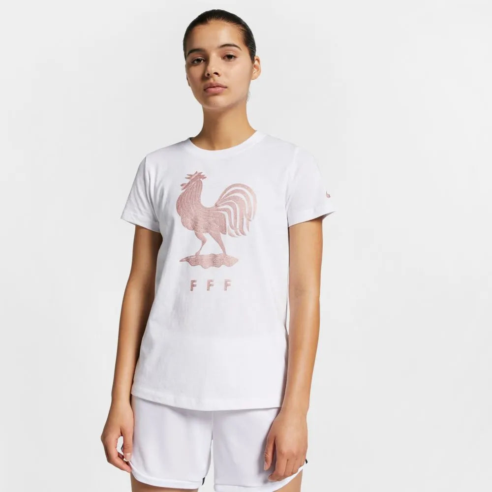 Nike France 2019-20 WOMEN'S Evergreen Crest Tee - White