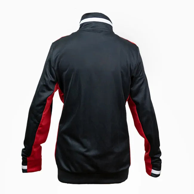 back side view of adidas LAUFA Mi Team 19 Men's Track Jacket - Black