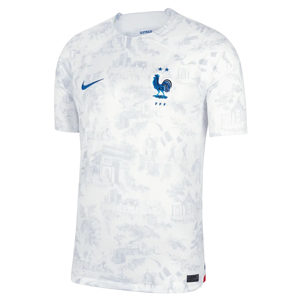 Nike 2022-23 France Away Jersey - White-Royal (Front)