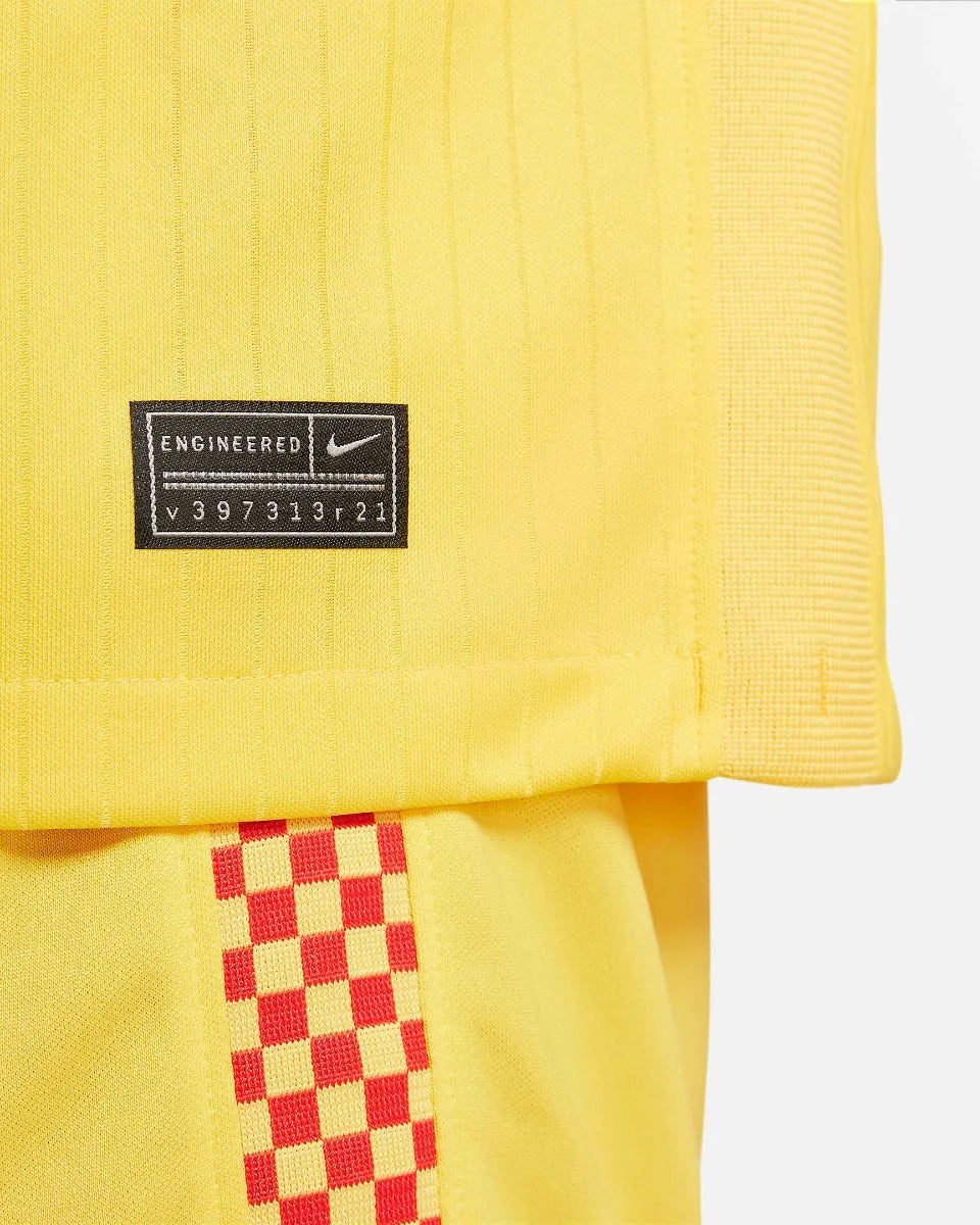 Nike 2021-22 Liverpool Third Jersey - Yellow (Detail 4)