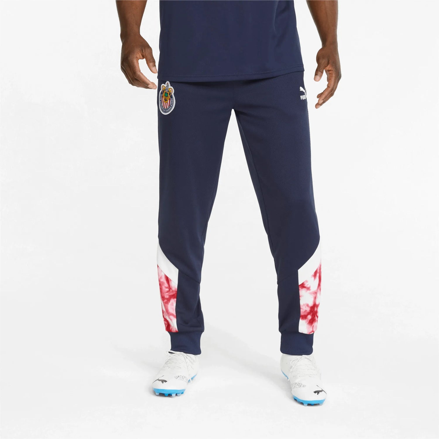 Puma 2022 Chivas Iconic Mesh Track Pants - Navy (Model - Front)