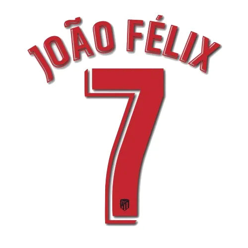 Atletico Madrid Away 19/20 Joao Felix #7 Jersey Name Set