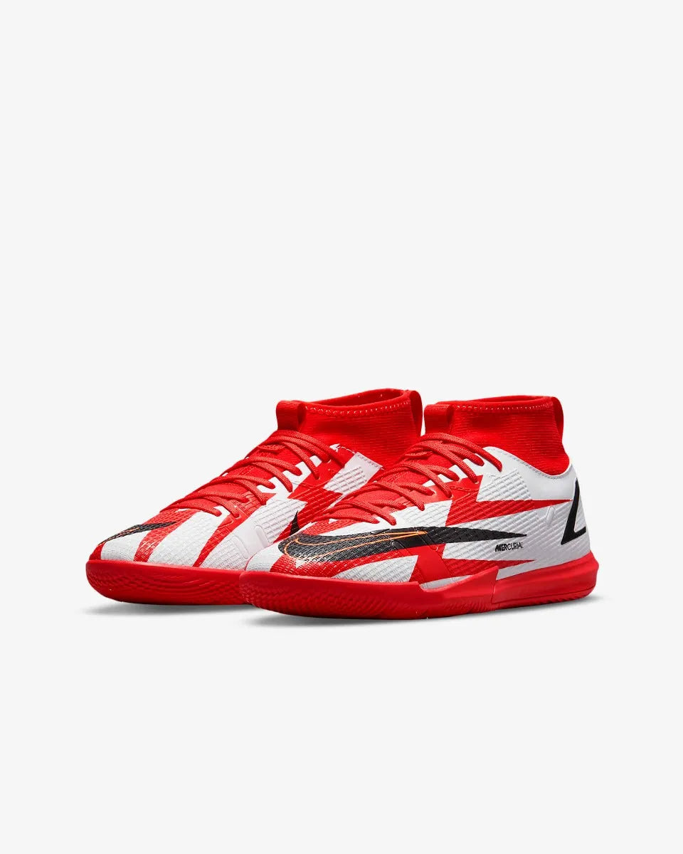 Nike JR Superfly 8 Academy IC - Red-White (Pair - Diagonal)