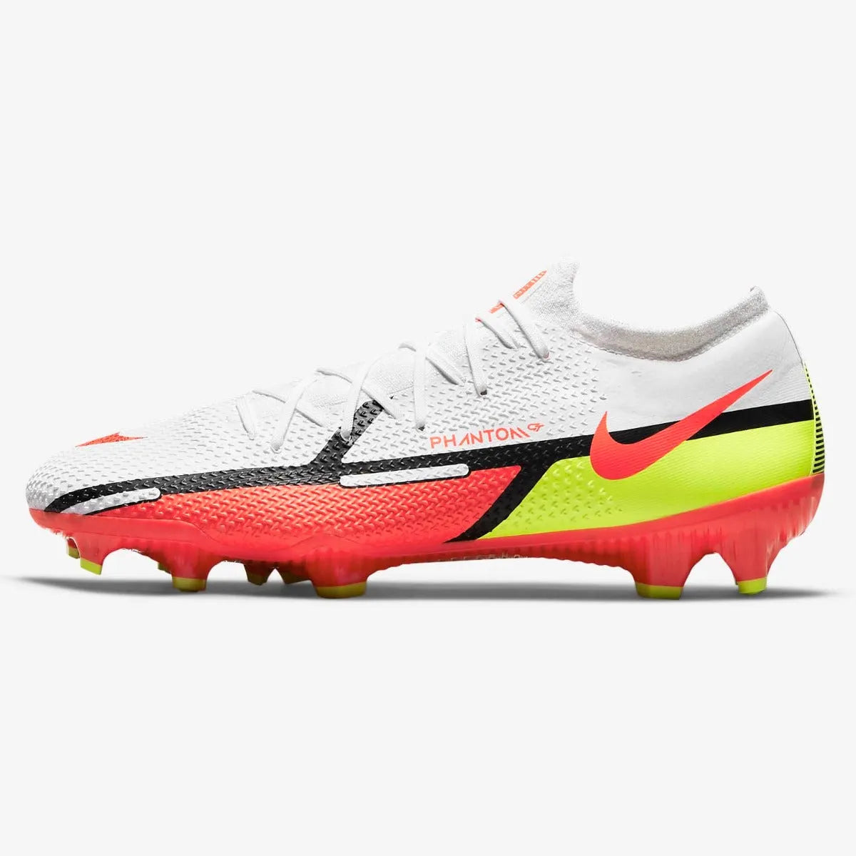 Nike Phantom GT2 PRO FG - White-Volt-Crimson (Side 1)