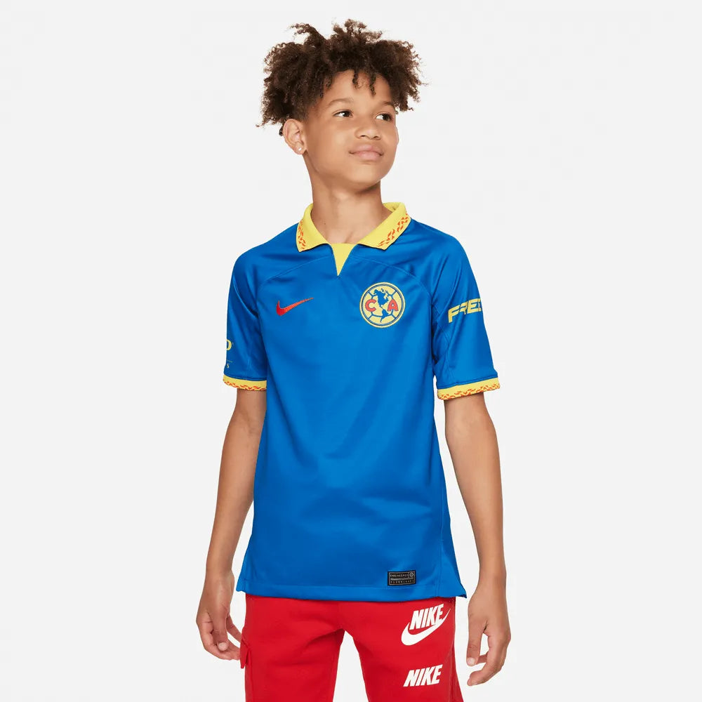 Nike 2023-24 Club America Youth Stadium Away Jersey (Model - Front)