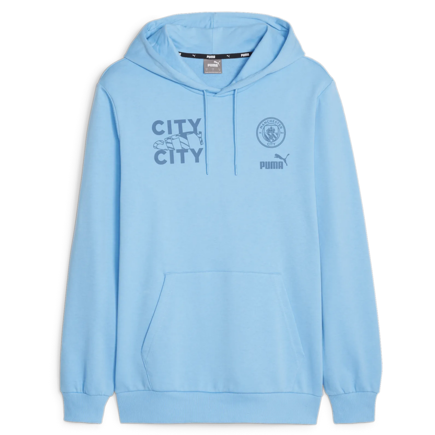 Puma 2023-24 Manchester City Men's Ftbl Core Graphic Hoody (Front)