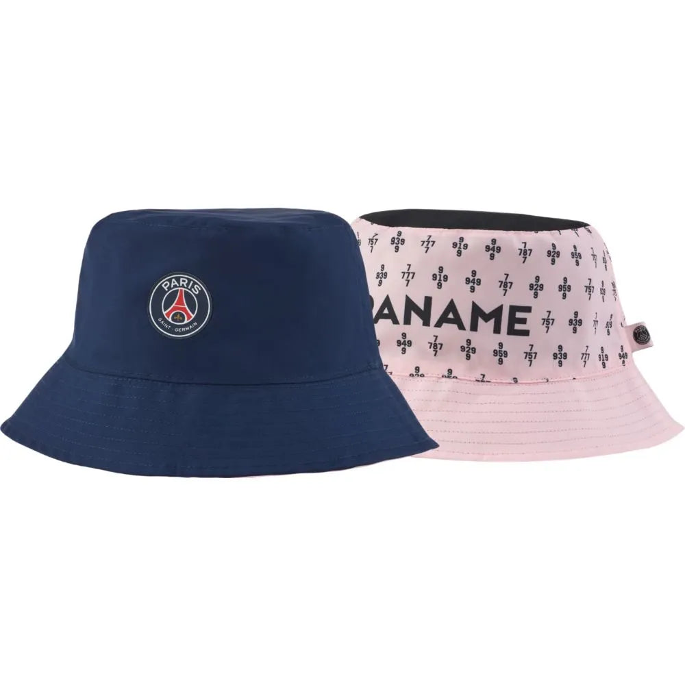 Nike 2021-22 PSG Reversible Bucket Hat - Navy-Pink (Both Sides - Front)