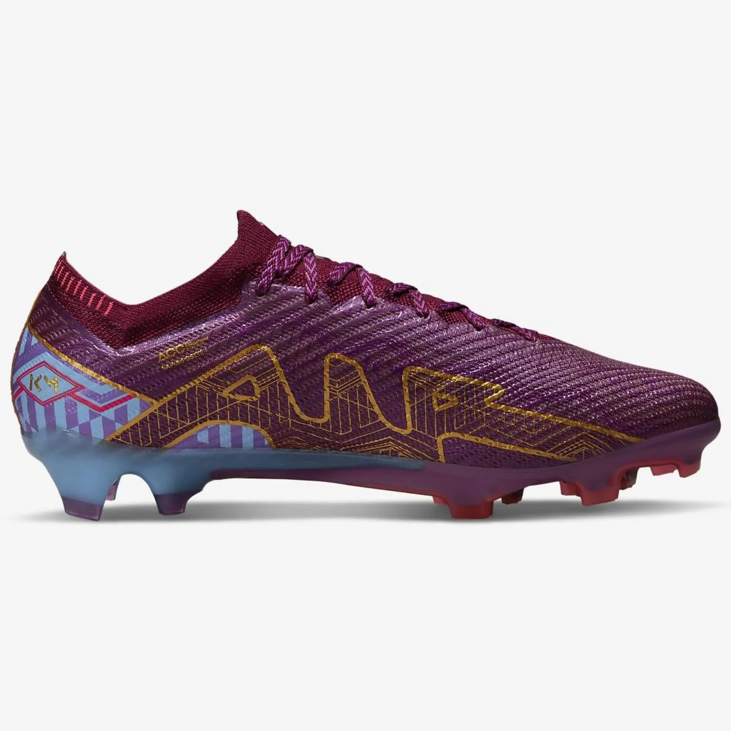 Nike Zoom Vapor 15 Elite KM FG - Dark Beetroot-Gold (Side 2)