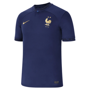 Nike 2022-23 France Home Jersey - Midnight Navy-Metallic Gold (Front)