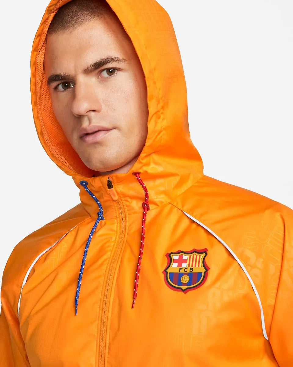 Nike 2022 Barcelona NK AWF Jacket - Vivid Orange (Detail 2)