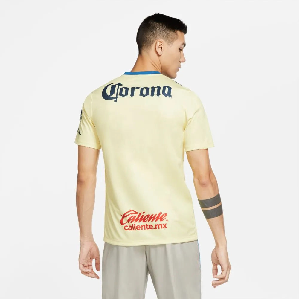 Nike 2020-21 Club America Breathe Training Top - Yellow-Navy