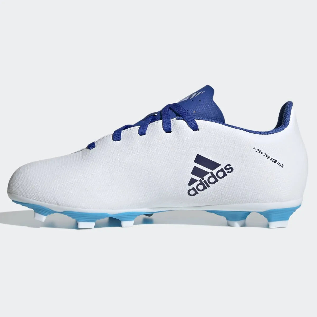 adidas Kids X Speedflow .4 FxG - White-Indigo-Sky Rush (Side 2)