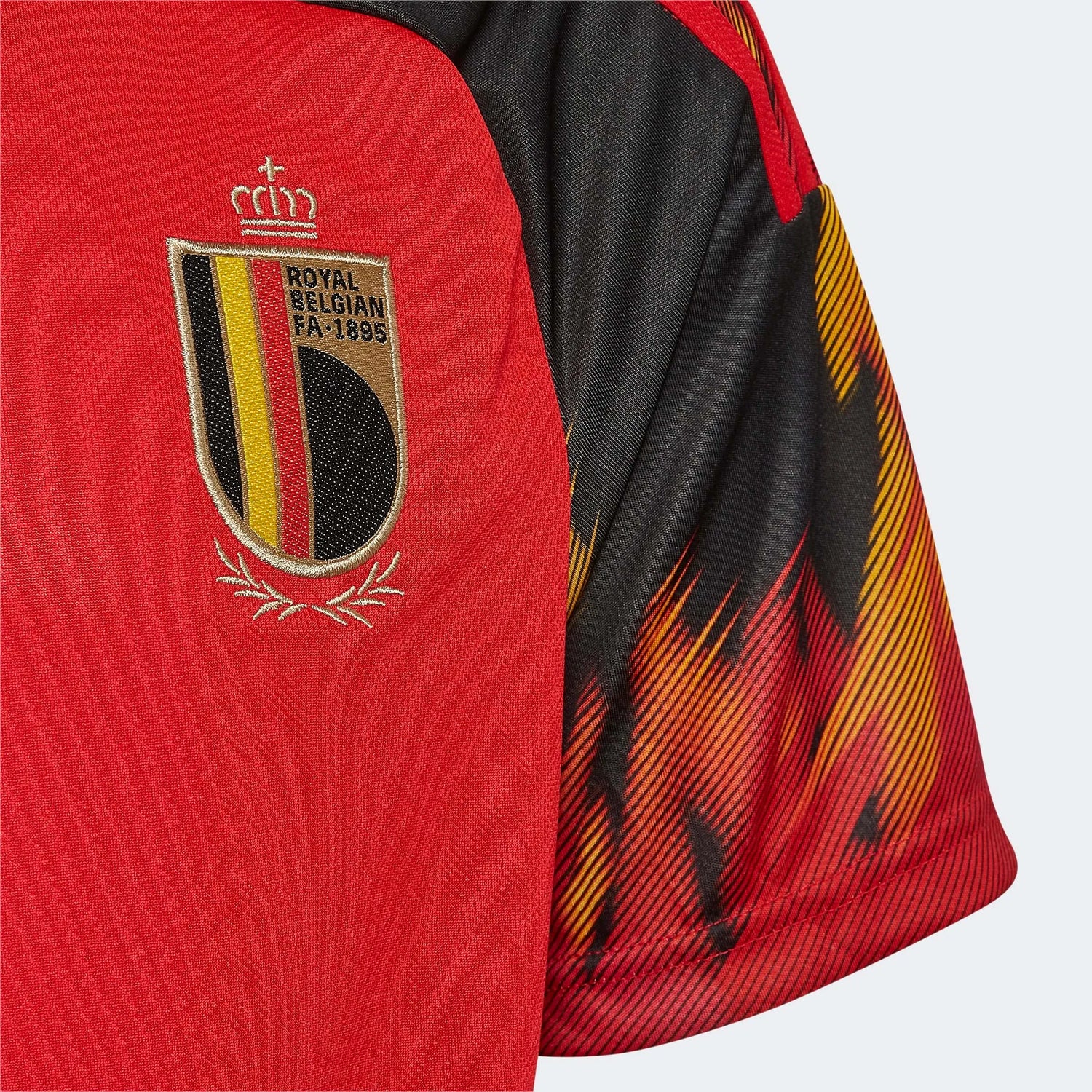  adidas 2022-23 Belgium Youth Home Jersey - Red-Black (Detail 1)