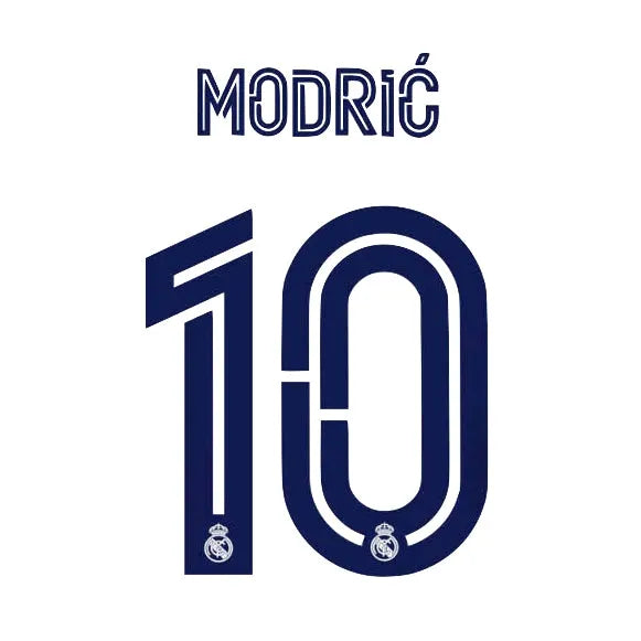 Real Madrid 2020/21 Home Modric #10 Jersey Name Set