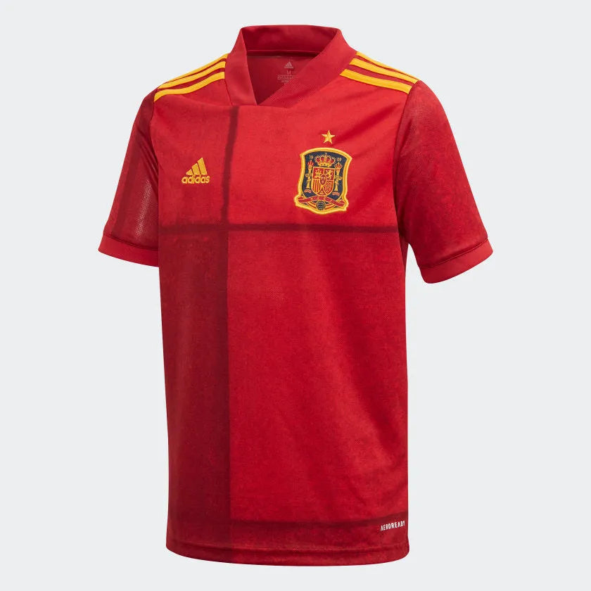 adidas 2020-21 Spain Home YOUTH Jersey - Red-Yellow