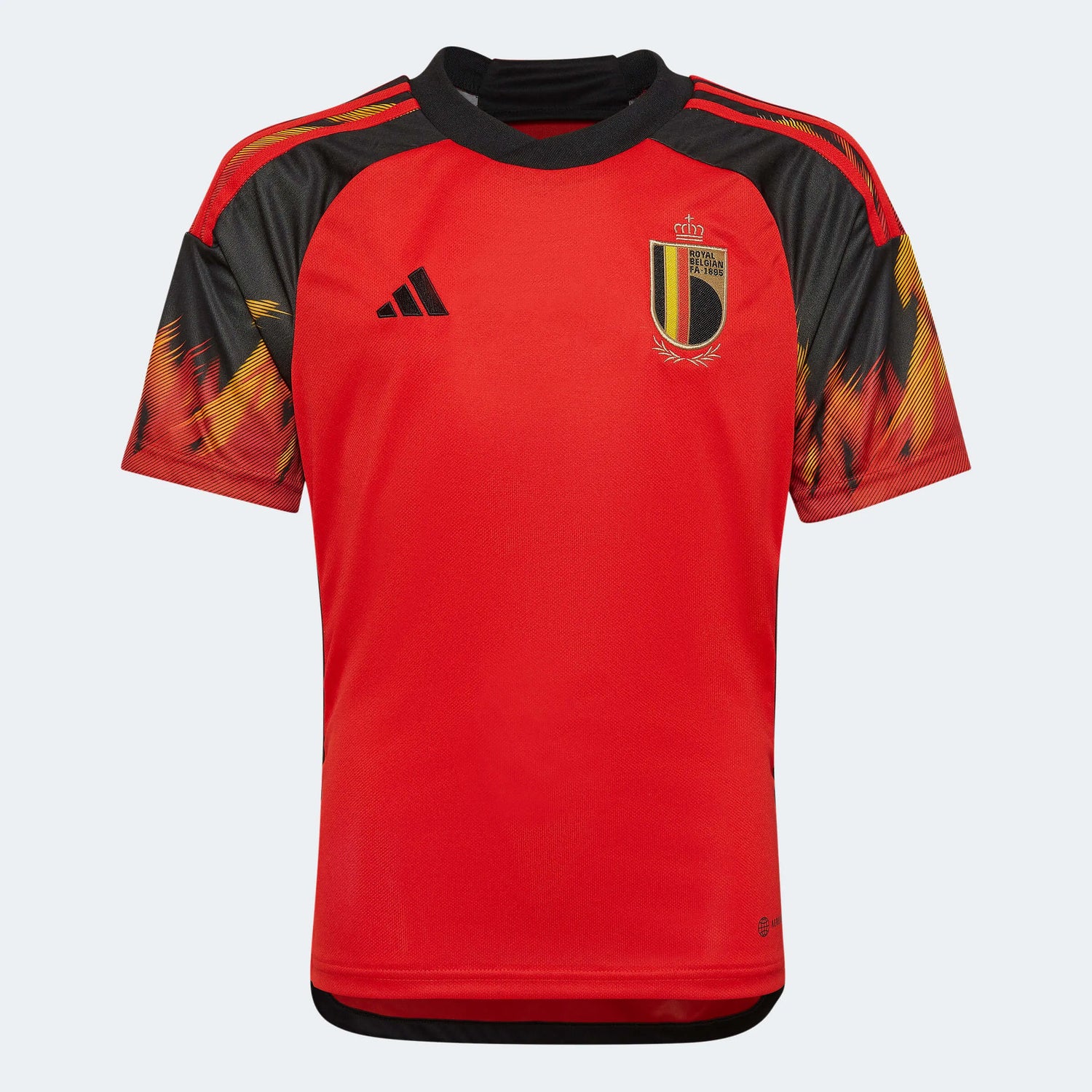  adidas 2022-23 Belgium Youth Home Jersey - Red-Black (Front)