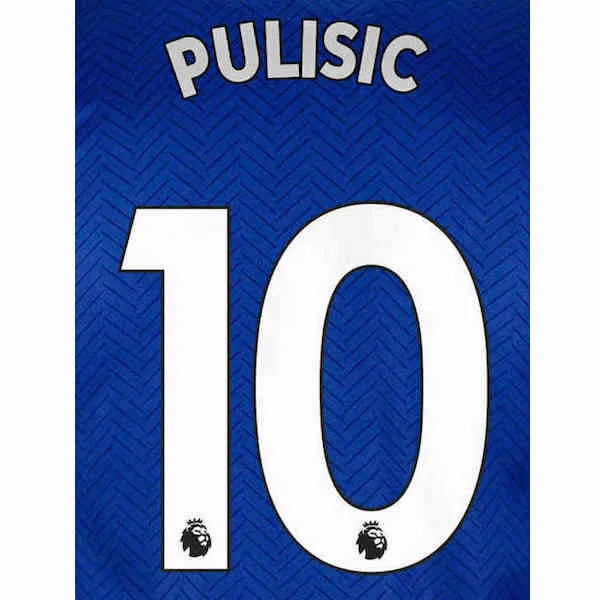 Chelsea 2019/22 Home Pulisic #10 Jersey Name Set