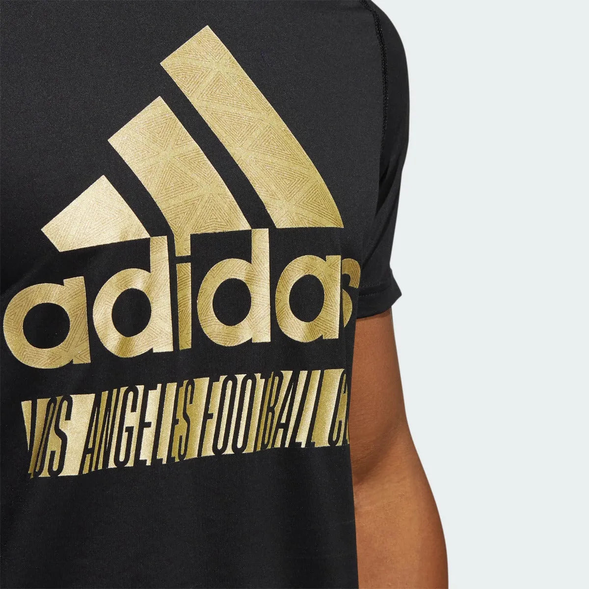 adidas LAFC 2022 Creator Short Sleeve Tee - Black-Gold (Detail 1)