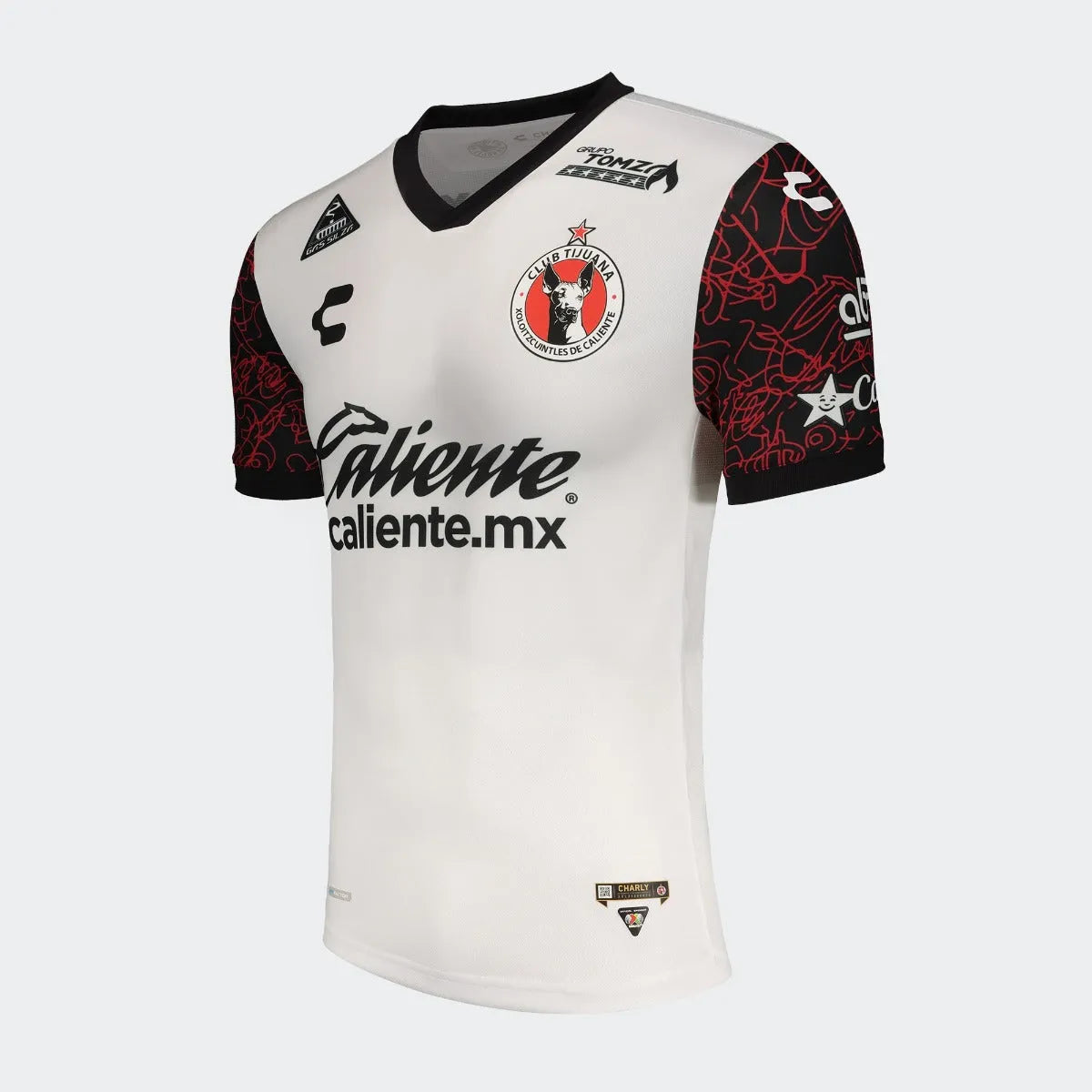 Charly 2021-22 Club Tijuana Away Jersey - White-Black (Diagonal)