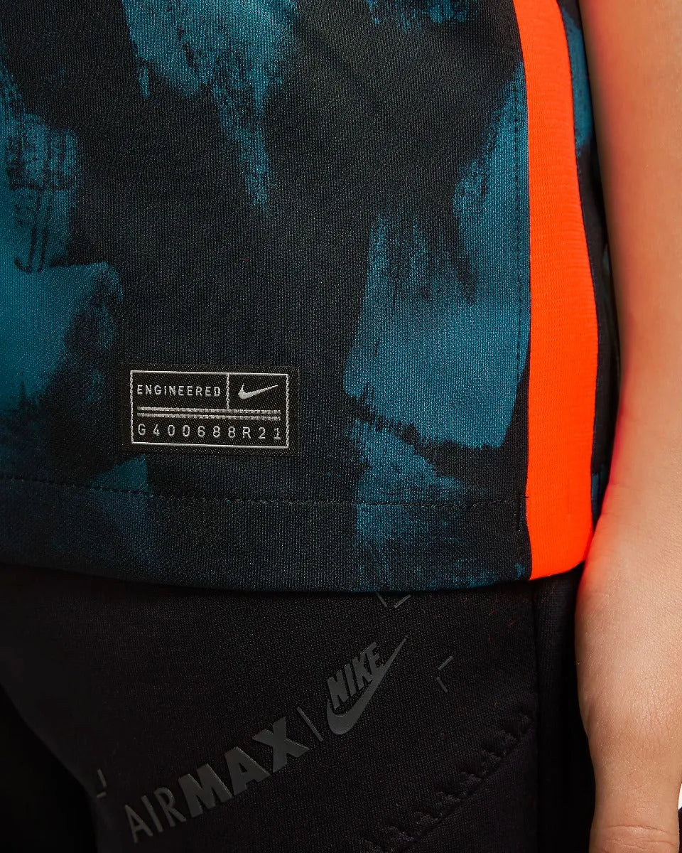 Nike 2021-22 Chelsea Youth Third jersey - Black-Teal-Orange (Detail 4)