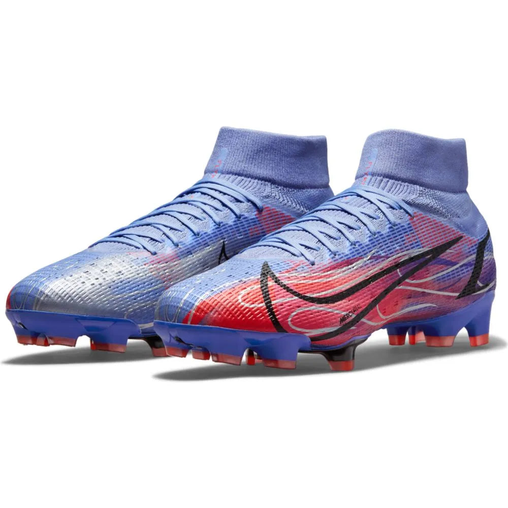 Nike Superfly 8 PRO KM FG - Light Thistle-Bright Crimson (Pair - Diagonal)