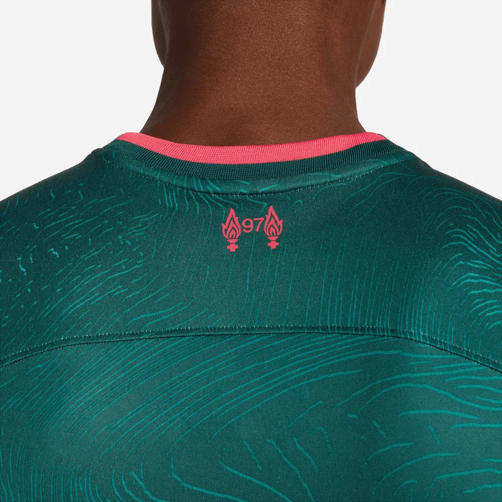 Nike 2022-23 Liverpool Third Jersey - Dark Atomic Teal-Siren Red (Detail 2)